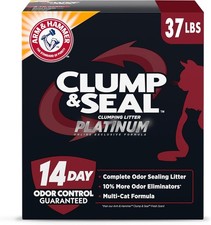 Clump Seal Platinum Cat Litter 37 lbs 14-Day Odor Control for Multi-Cats