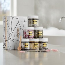 Gifts for Women: Natural Epsom Bath Salts Gift Set with Essential Oils - 6 Jars