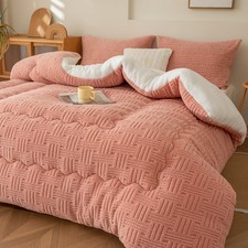 Extra Soft Sherpa Fleece Comforter Cozy Plush Bedding All-Season Twin Full Queen