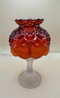 LE Smith Orange Amberina Moon And Star Pedestal Fairy Lamp Glows — photo 5