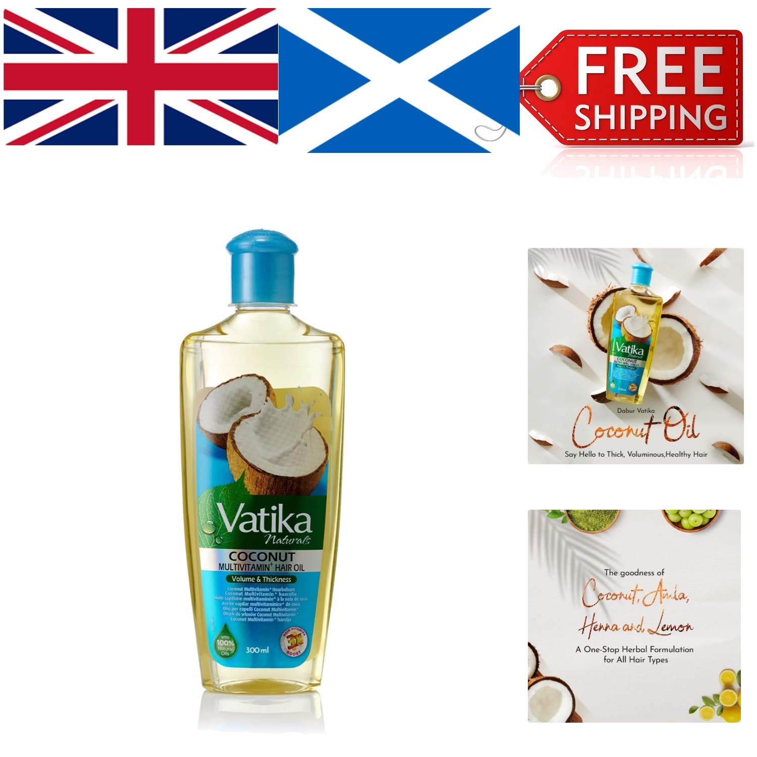 Nourishing Coconut Hair Oil, 200ml - 100% Natural, Herbal Formula for Thickness