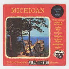 Michigan the Wolverine State 1955 View-Master Reels Mich 1,2,3 and Copy Envelope