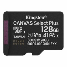 128GB Kingston Canvas Select Plus Micro SD SDXC Memory Card U1 V10 A1 150MB/s R