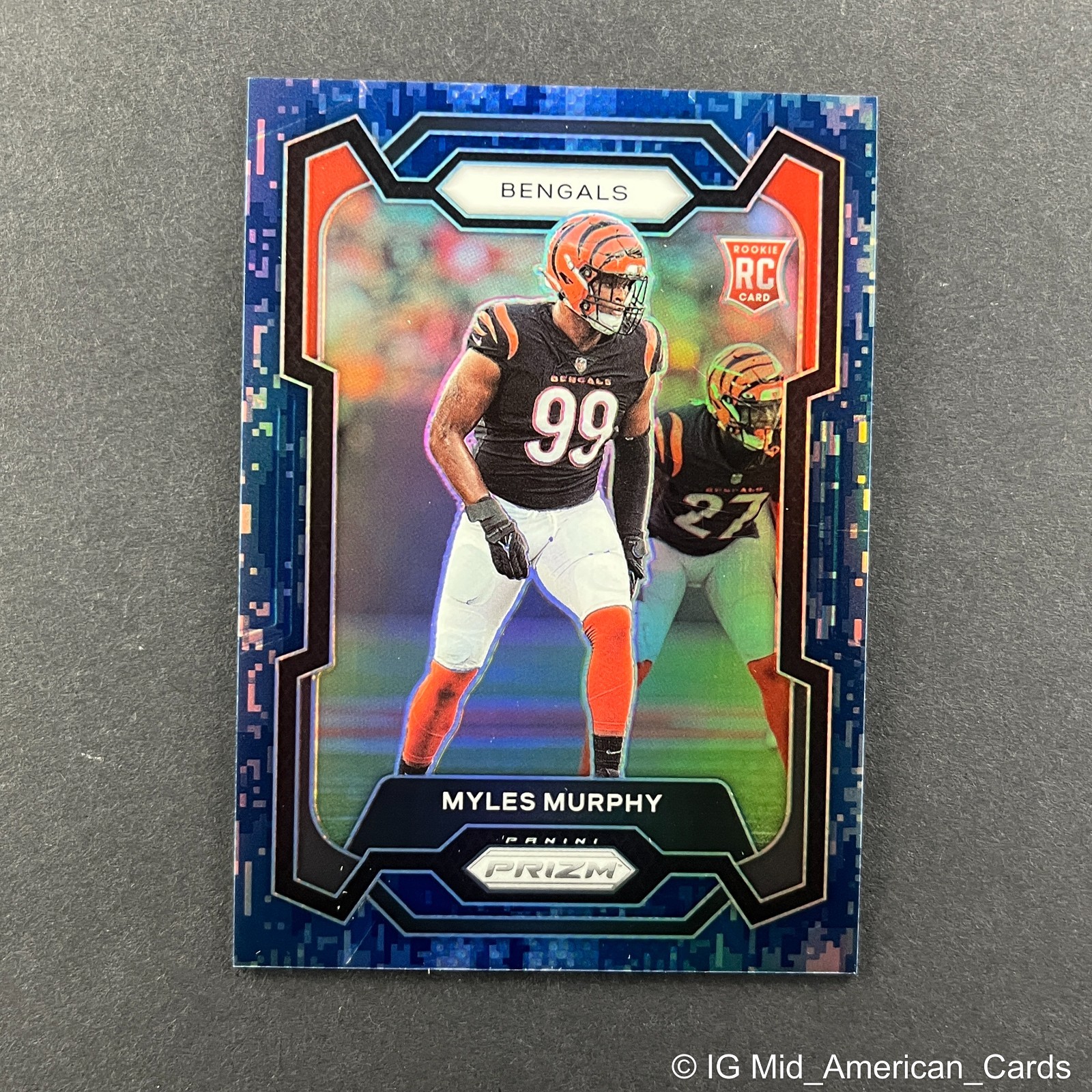 2023 Panini Prizm Myles Murphy Rookie Navy Camo Prizm #320 Bengals /25