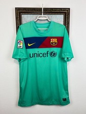 Camiseta de fútbol visitante Barcelona 2010 Camiseta de fútbol Nike para hombre Camiseta Talla L