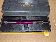 Cross Beverly Refillable Fountain Pen Medium Deep Purple Lacquer NIB