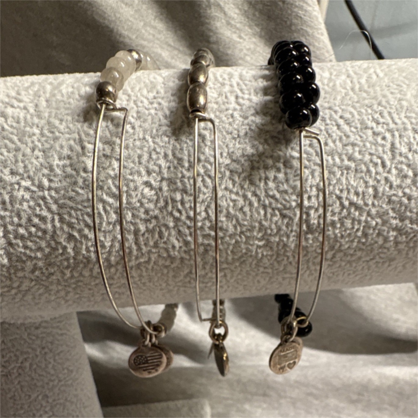 ALEX AND ANI Beaded Stackable Charm Bangle Bracel… - image 1