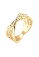 Elli Premium Ring Damen Wickelring Blogger Mit Kristallen In 925 Sterling