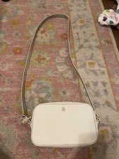 Tommy Hilfiger White Pebbled Shoulder Bag wit...