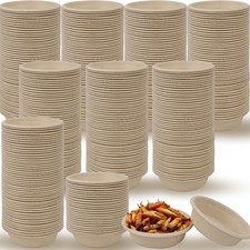 400 Pcs 1 oz Paper Feeding Cups Food and Water Cups for Small Gecko Lizards