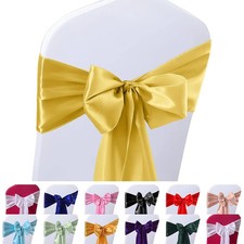 Satin Chair Sashes for Wedding Party and Banquet Decoration