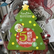 Rising Star Milestones 6 Pack Belly Stickers My First Santa Visit Christmas New