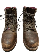 VINTAGE CHIPPEWA  Leather BOOTS 8 D work steel toe.