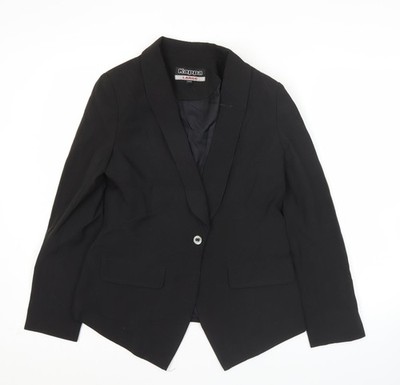 Schwarzer Anzugblazer Damen UK-Größe 12 Kappa Regular