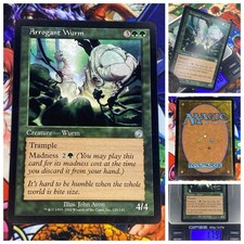 MTG Arrogant Wurm 🇬🇧 ⚪️ NM Magic TCG Torment 2002 Vintage OG Green Staples