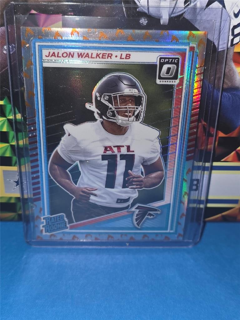 2025 DONRUSS OPTIC #290 Jalon Walker RATED ROOKIE FIRE EMOJI SSP