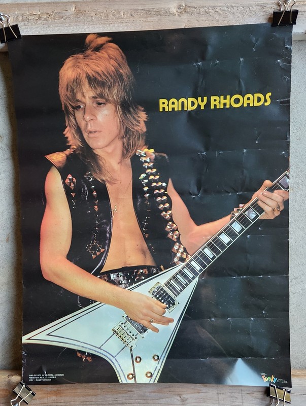 RARE 1980s original vintage Randy Rhoads poster 17 " x 22 " Ozzy