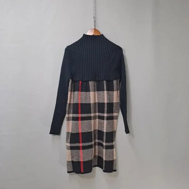 Checked Pattern Knit Dress