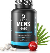 Men  s Hair Supplement   60 Capsules   Biotin for Hair Growth Men   Hair Vitamin