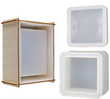 Resin Jewelry Box Molds 2Pcs Set - 1 Pc Rectangular Box Silicone Mould 5"X4"X 2