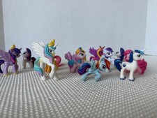 Lote de 14 mini figuras juguetes My Little Pony arco iris tablero rareza mariposa pinky