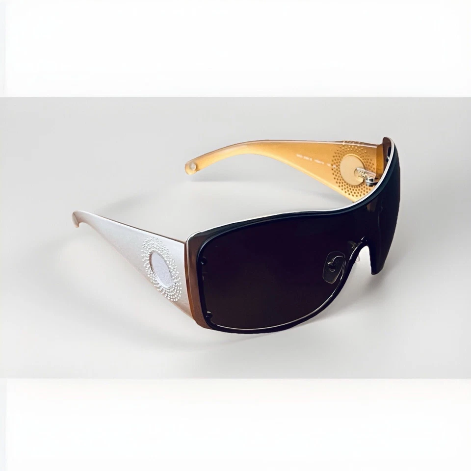 VINTAGE GIANNI VERSACE MOD 2082B OVERZISED SHIELD SUNGLASSES 90'S MADE IN ITALY - Image 2 of 4