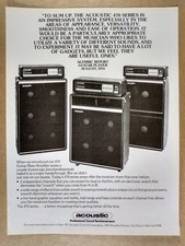 1976 Acoustic Control 470 Series Amplifiers vintage print Ad
