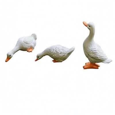 3 Pieces Realistische Teichente Weiß Teichente Outdoor für Teich
