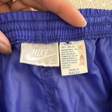 Nike Vintage 90s Gray Tag Windpants Track Pants Ankle Zip Unlined Purple M