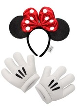 Minnie Glitter Headband  Gloves Set