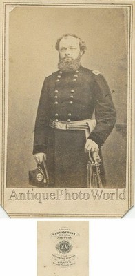 Quincy Adams Gillmore Bürgerkrieg Union General antikes CDV-Foto von Brady
