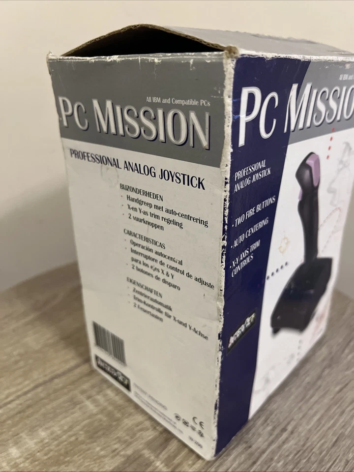 PC MISSION PROFESSIONAL ANALOG JOYSTICK BOXED INTERCAT GAME PRODUCTS G3B - Image 3 of 4