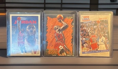 Michael Jordan 3 Card Lot. Collectors Choice, Hardwood Leader & Upper Deck.
