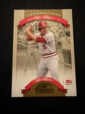 2002 MLB Donruss Classics Legend Johnny Bench /1500 #153 Cincinnati Reds