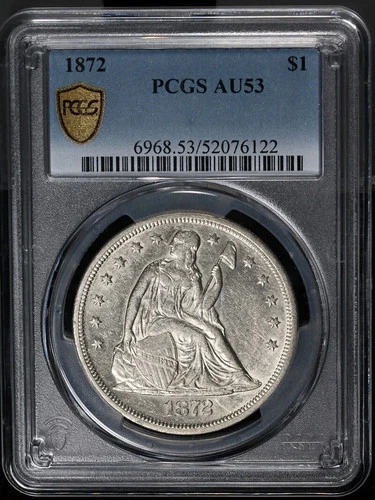 1872 US “Seated Liberty” PCGS AU-53