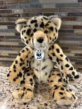 Build A Bear Cheetah World Wildlife Fund WWF Stuffed Animal 2007 BABW in EUC