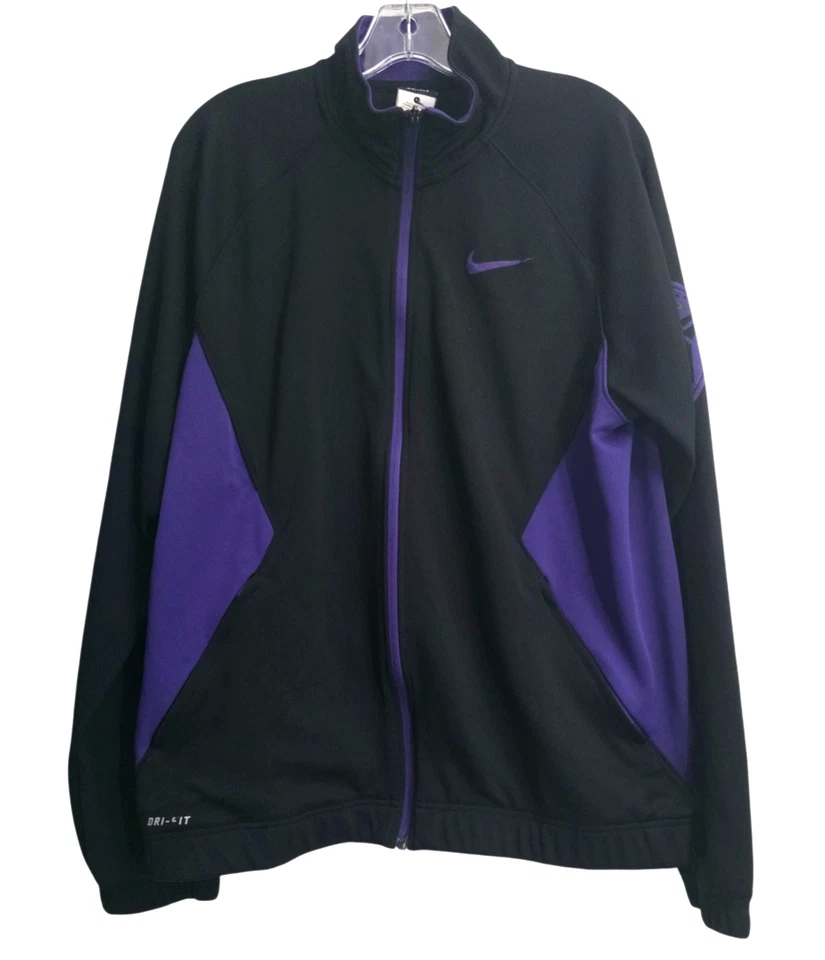 Chaqueta Nike Para Hombre Grande Negra Púrpura Dri Fit Logo Kobe Cremallera Completa Camiseta de Pista Foto 3 de 4