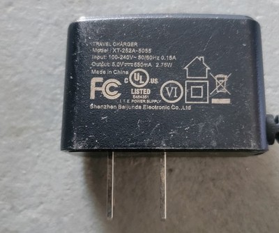 Shenzhen Baijunda Electronic Co.Ltd Travel charger Model XT-252A-5055 - Black