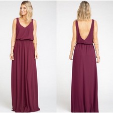 SHOW ME YOUR MUMU Kendall Merlot Maxi Dress XXS