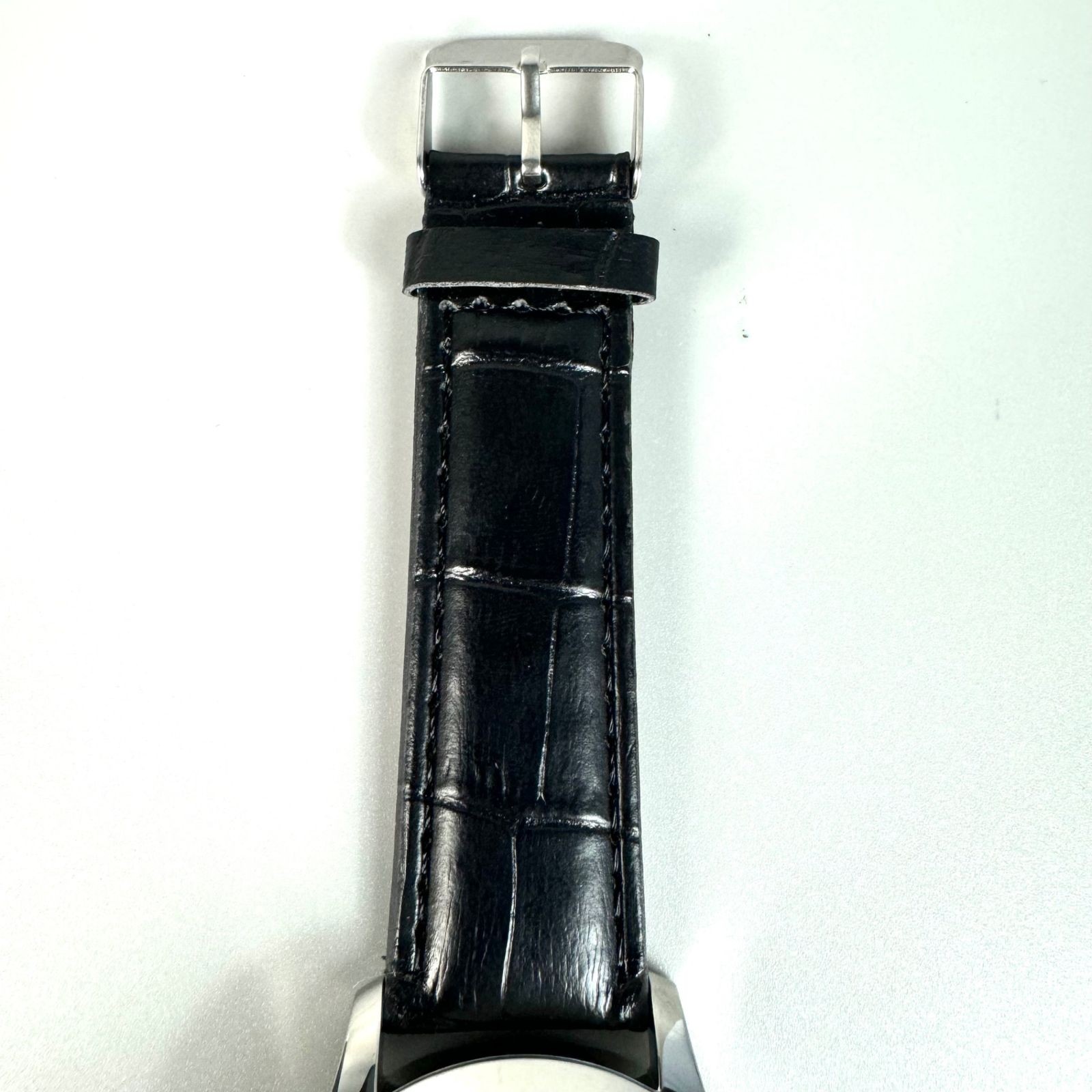 Gucci G-Timeless Quartz Watch Black Leather Men Pre-Owned image 6