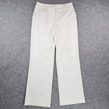 St John Collection Pants Womens Size 8 White Straight Leg Career Trouser