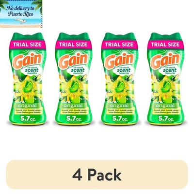 4 pack) Gain Fireworks In-Wash Scent Booster Beads, Original Scent, 5.7 oz