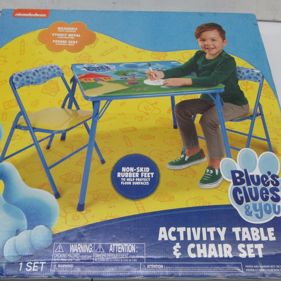 Blue’s Clues 3-Piece Kids Activity Folding Children Table & Chair Set Brand New - Image 4 of 4