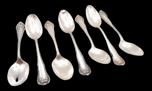 Gorham Lancaster Sterling Teaspoons Dated 1902–1907  Mono "Pauline"