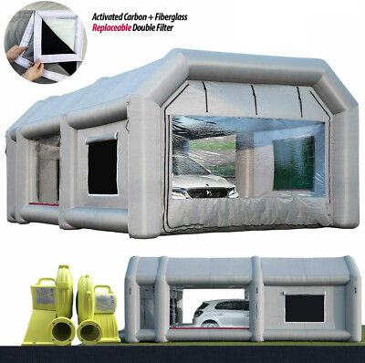 26X15X10Ft Inflatable Paint Booth & 950w + 950w Blowers / Please Watch The Video