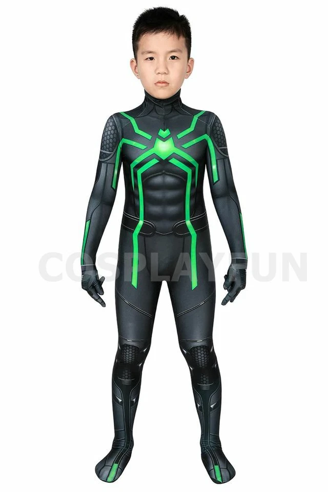 Spider-Man PS4 Costume Cosplay Suit Stealth Big Time Peter Parker For Kids - Image 4 of 4