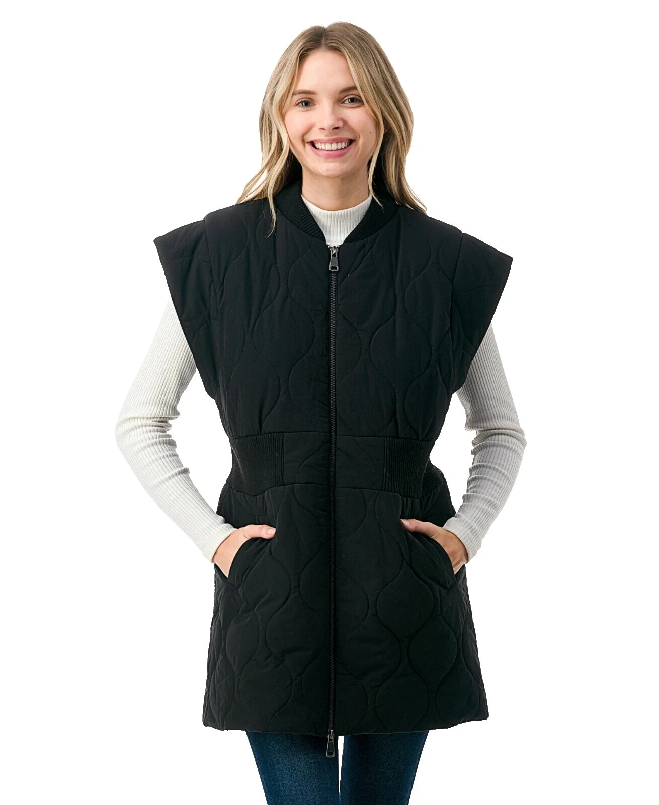 Adler Black Regular Size Coats, Jackets & Vests for Women