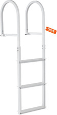 Removable Aluminum Dock Ladder - 3/4/5 Steps, 350/500Lbs Capacity, Nonslip Desig