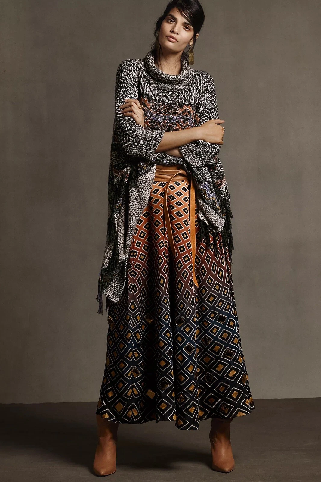 Anthropologie Pilcro Magda Knit Poncho M/L