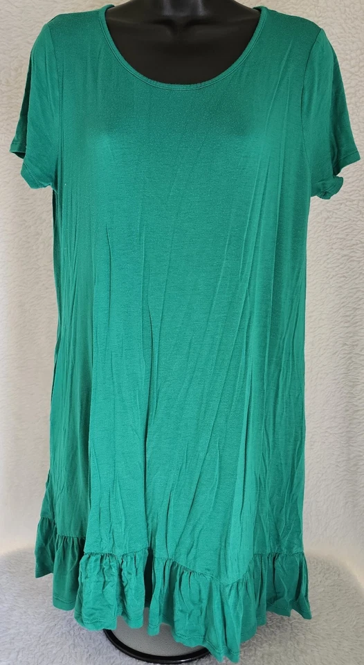 Vestido camisero Annabelle para mujer talla L grande verde Foto 4 de 4